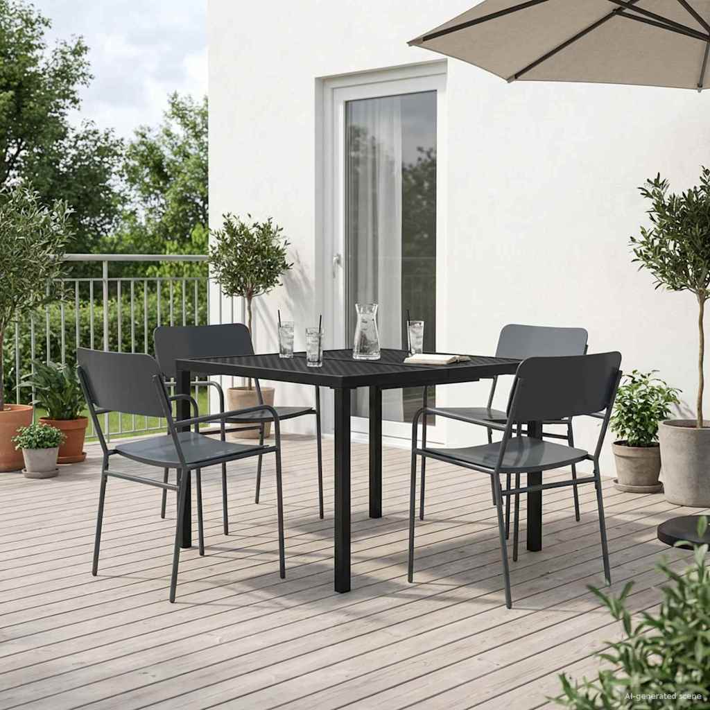 Outdoor Furniture Set 5 pcs Anthracite Steel