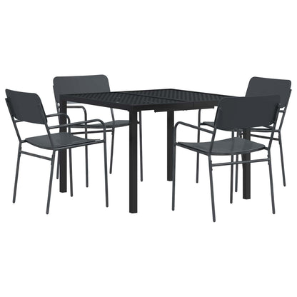 Outdoor Furniture Set 5 pcs Anthracite Steel