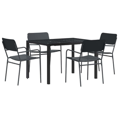 Outdoor Furniture Set 5 pcs Anthracite Steel
