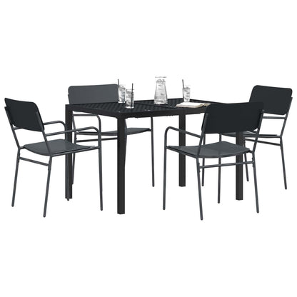 Outdoor Furniture Set 5 pcs Anthracite Steel