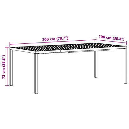 Outdoor Furniture Set 9 pcs Anthracite Steel