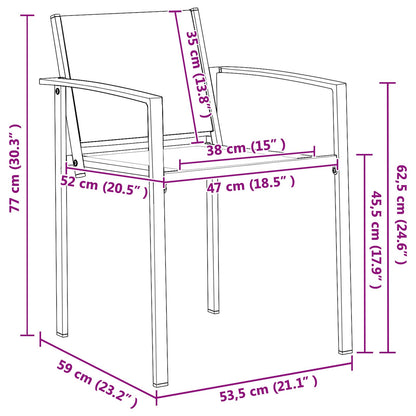 Outdoor Furniture Set 5 pcs Black and Anthracite Textilene