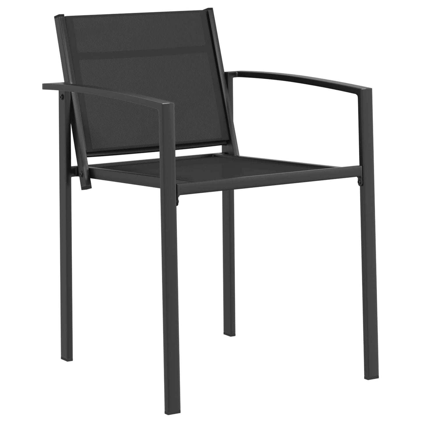 Outdoor Furniture Set 7 pcs Black and Anthracite Textilene