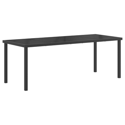 Outdoor Furniture Set 9 pcs Black and Anthracite Textilene
