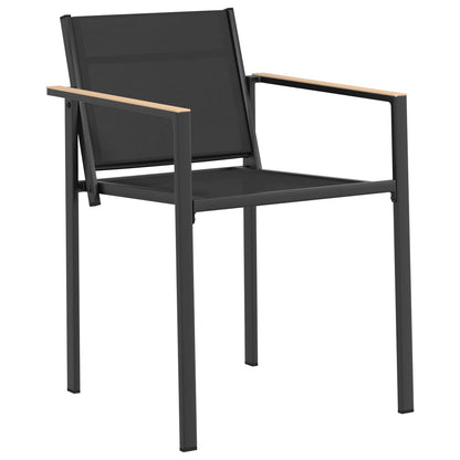 Outdoor Furniture Set 3 pcs Black and Anthracite Textilene