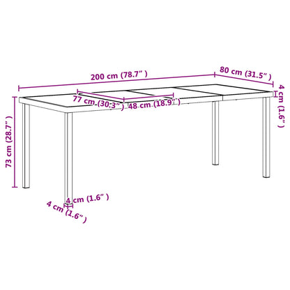 Outdoor Furniture Set 7 pcs Black and Anthracite Textilene