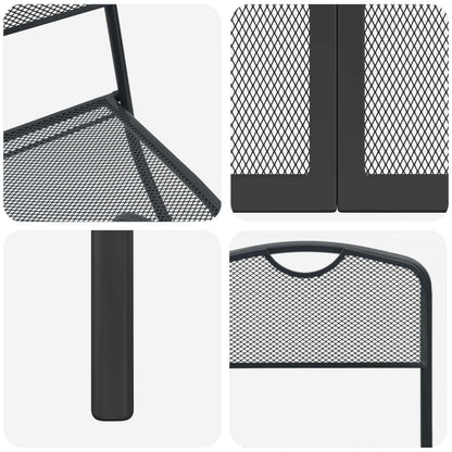 Outdoor Furniture Set Folding 5 pcs Anthracite Iron and Steel