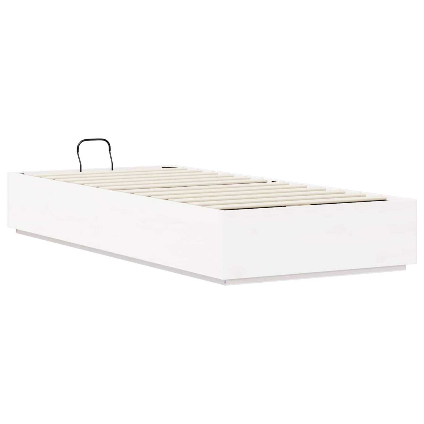 Ottoman Bed Frame White 90 x 190 cm Solid Pine Wood