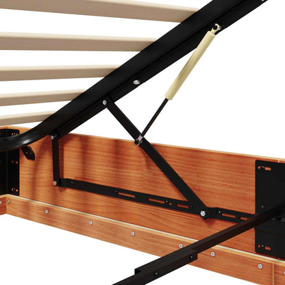 Ottoman Bed Frame Wax Brown 90 x 190 cm Solid Pine Wood