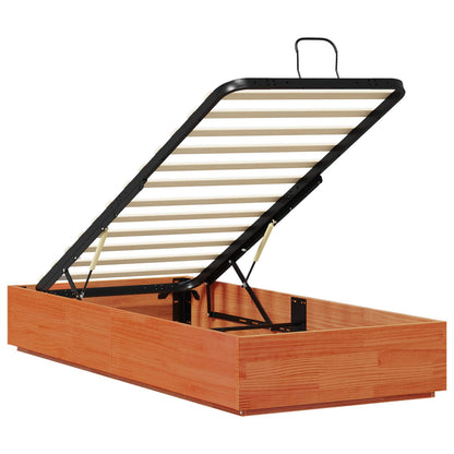 Ottoman Bed Frame Wax Brown 90 x 190 cm Solid Pine Wood