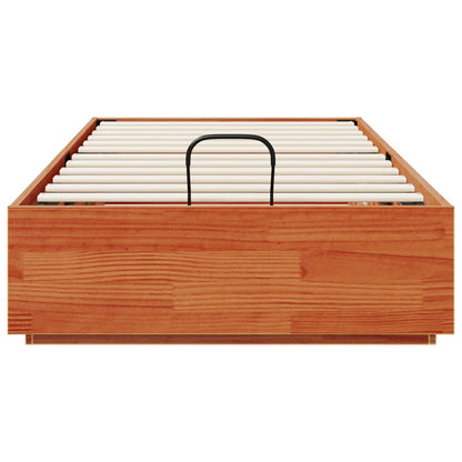 Ottoman Bed Frame Wax Brown 90 x 190 cm Solid Pine Wood