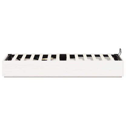 Ottoman Bed Frame White 80 x 200 cm Solid Pine Wood