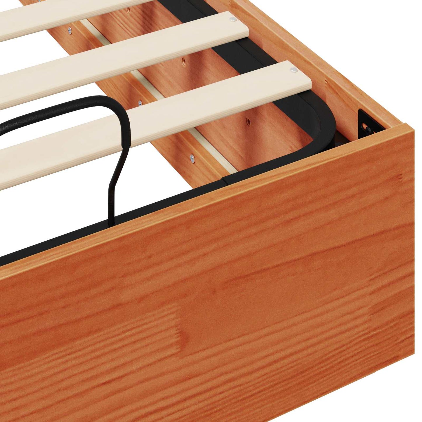 Ottoman Bed Frame Wax Brown 80 x 200 cm Solid Pine Wood