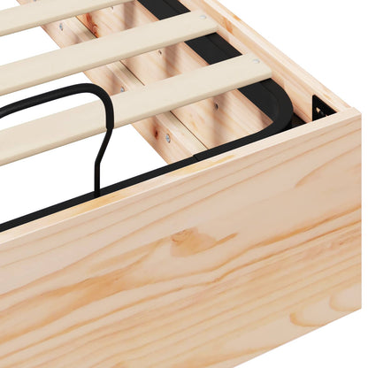 Ottoman Bed Frame Natural 90 x 200 cm Solid Pine Wood