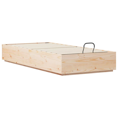 Ottoman Bed Frame Natural 90 x 200 cm Solid Pine Wood