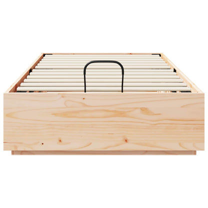 Ottoman Bed Frame Natural 90 x 200 cm Solid Pine Wood