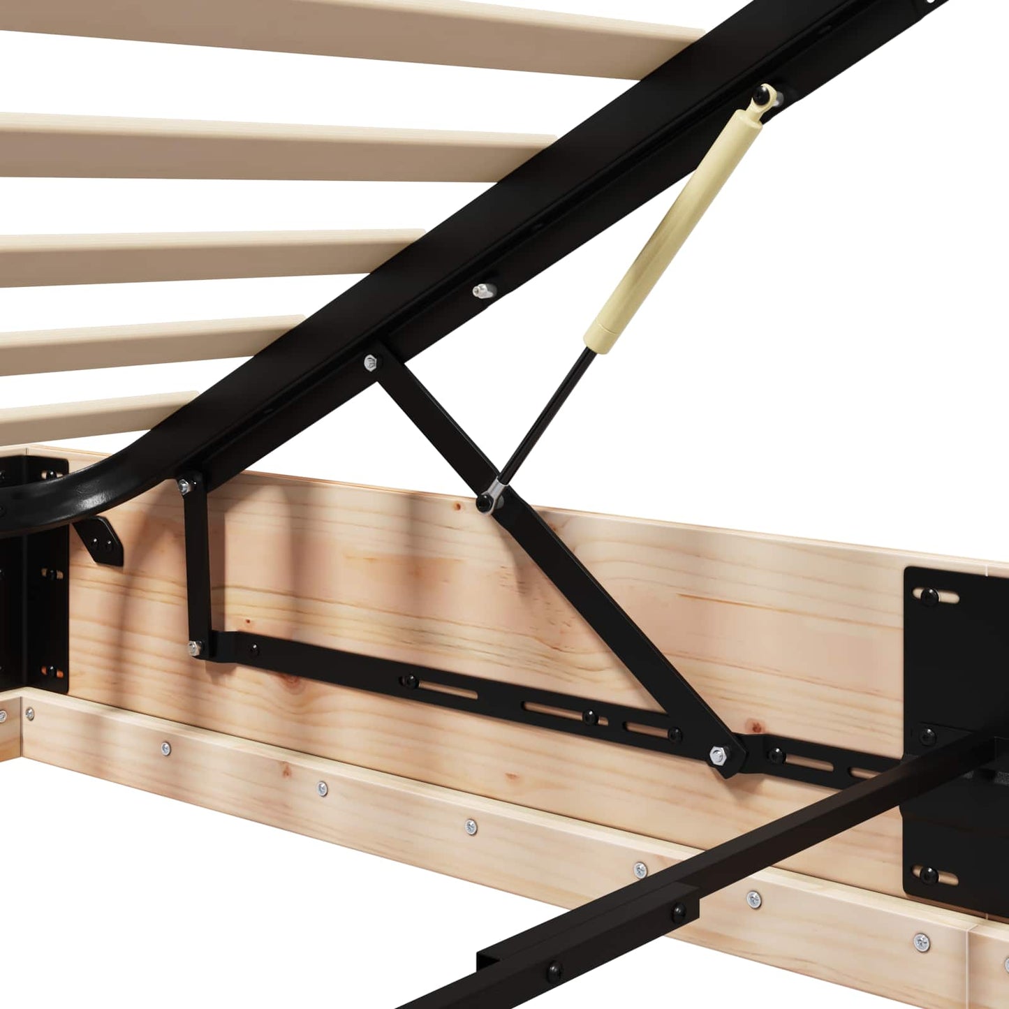 Ottoman Bed Frame Natural 100 x 200 cm Solid Pine Wood