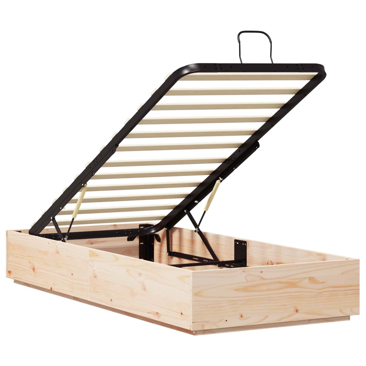 Ottoman Bed Frame Natural 100 x 200 cm Solid Pine Wood