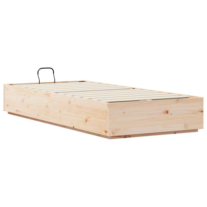 Ottoman Bed Frame Natural 100 x 200 cm Solid Pine Wood
