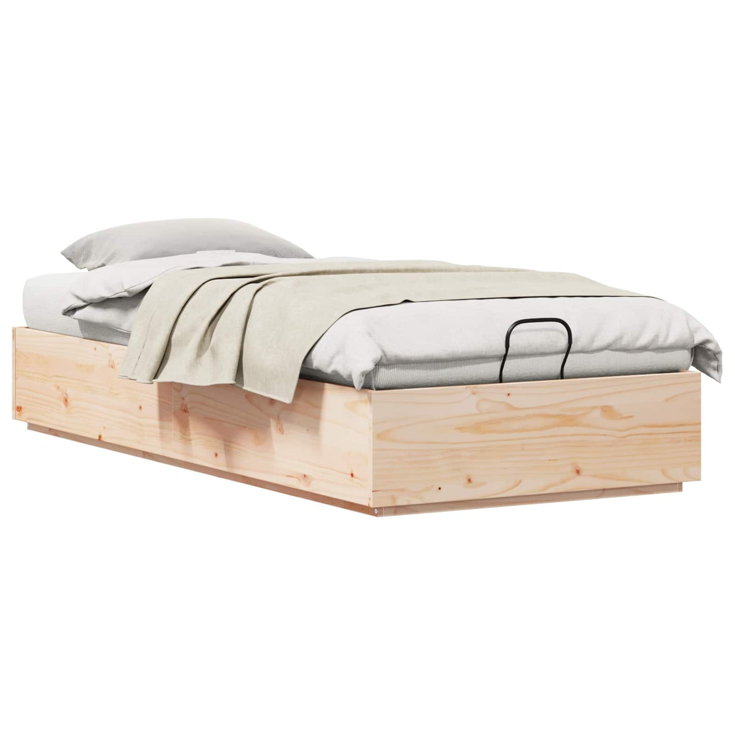 Ottoman Bed Frame Natural 100 x 200 cm Solid Pine Wood