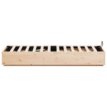 Ottoman Bed Frame Natural 100 x 200 cm Solid Pine Wood