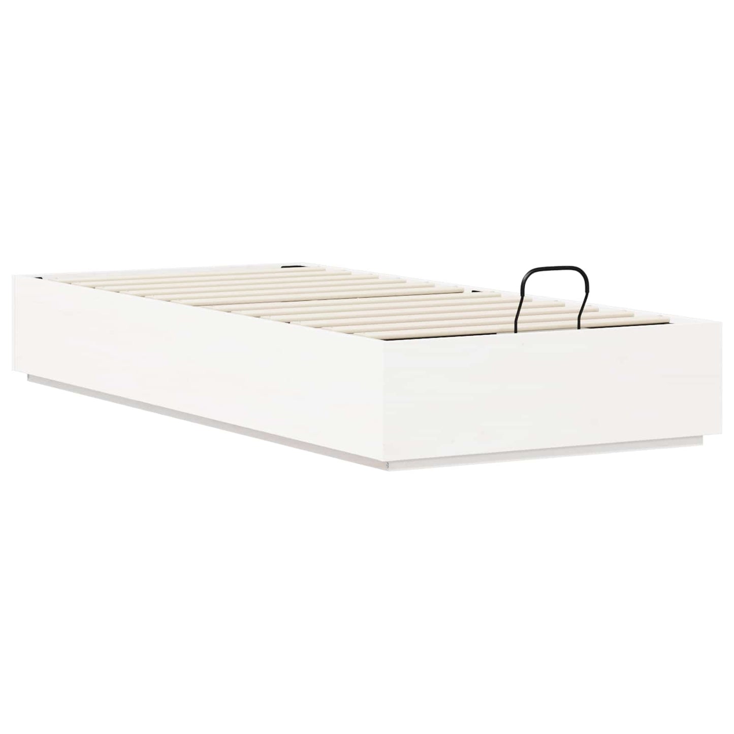 Ottoman Bed Frame White 100 x 200 cm Solid Pine Wood