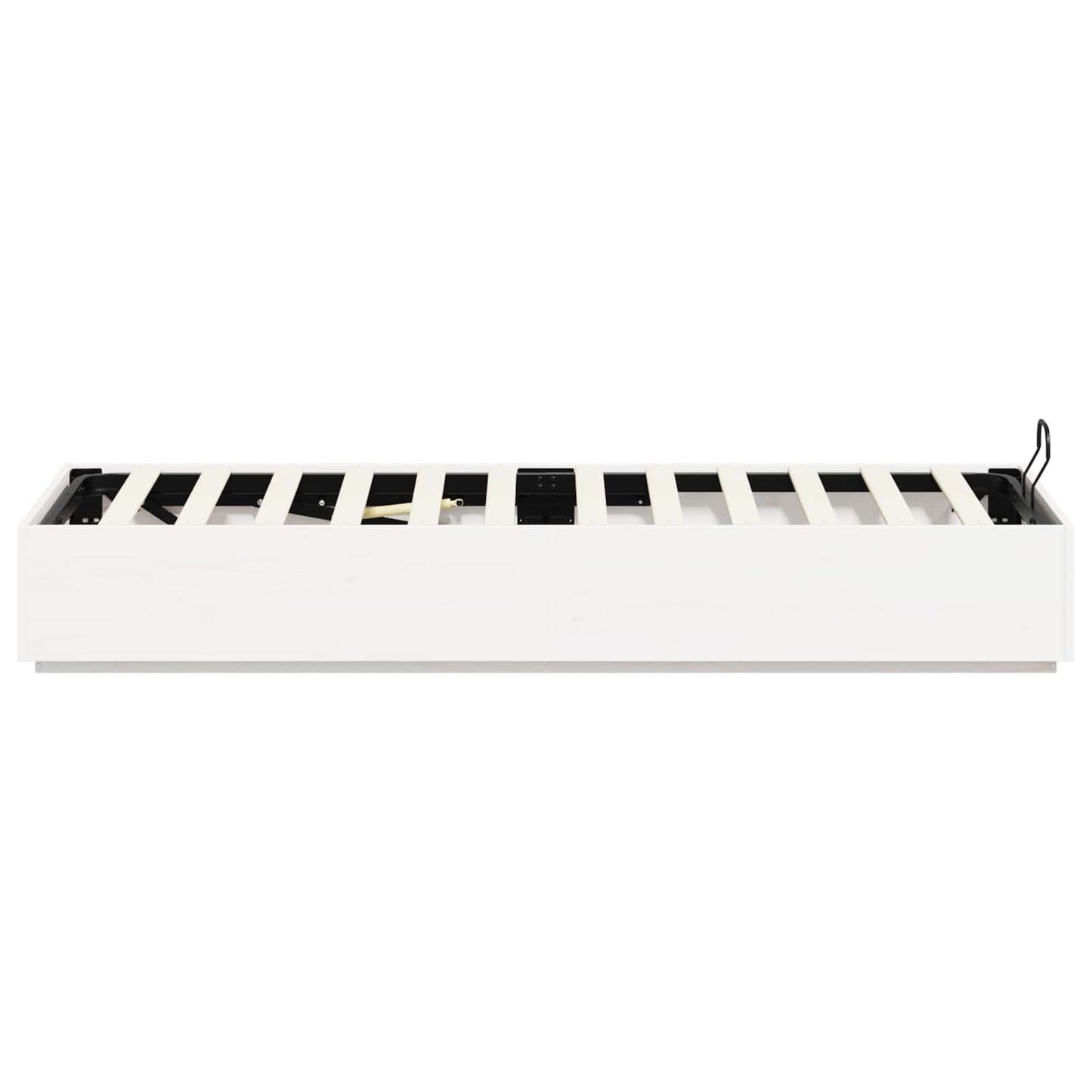 Ottoman Bed Frame White 100 x 200 cm Solid Pine Wood
