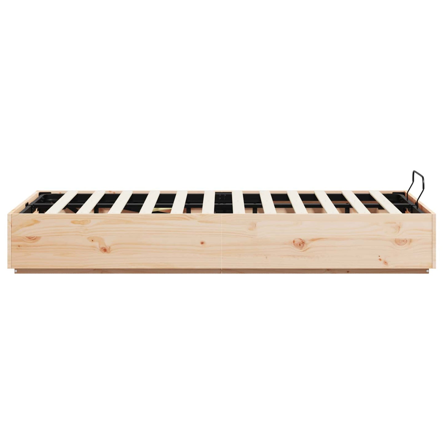 Ottoman Bed Frame Natural 140 x 190 cm Solid Pine Wood