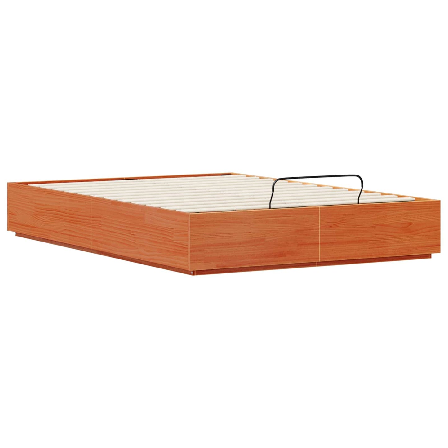 Ottoman Bed Frame Wax Brown 140 x 190 cm Solid Pine Wood