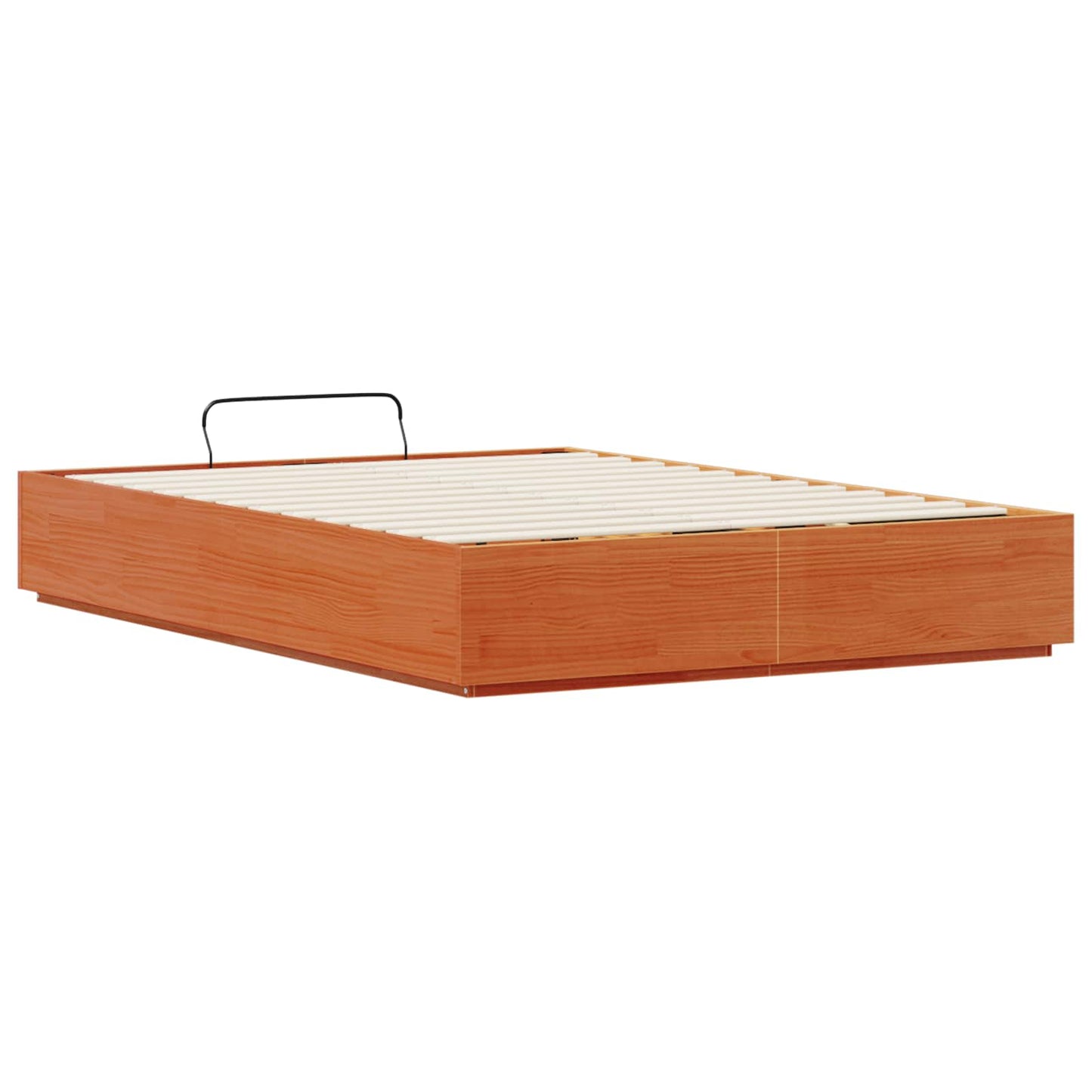 Ottoman Bed Frame Wax Brown 140 x 190 cm Solid Pine Wood