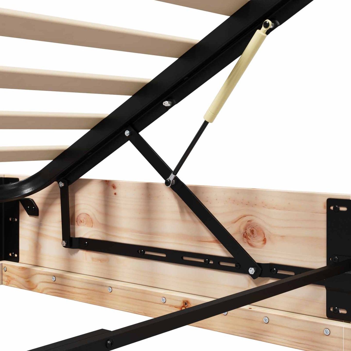 Ottoman Bed Frame Natural 120 x 200 cm Solid Pine Wood