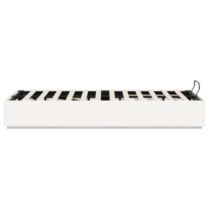 Ottoman Bed Frame White 140 x 200 cm Solid Pine Wood