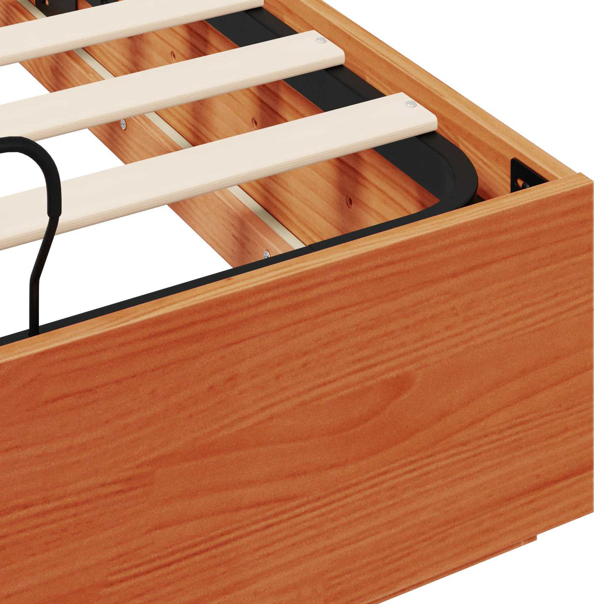 Ottoman Bed Frame with Storage Wax Brown 140 x 200 cm