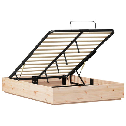 Ottoman Bed Frame Natural 150 x 200 cm Solid Pine Wood