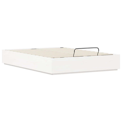 Ottoman Bed Frame White 150 x 200 cm Solid Pine Wood