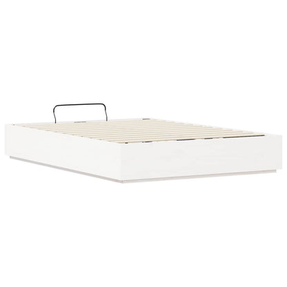 Ottoman Bed Frame White 150 x 200 cm Solid Pine Wood