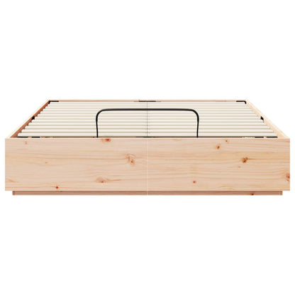 Ottoman Bed Frame Natural 160 x 200 cm Solid Pine Wood