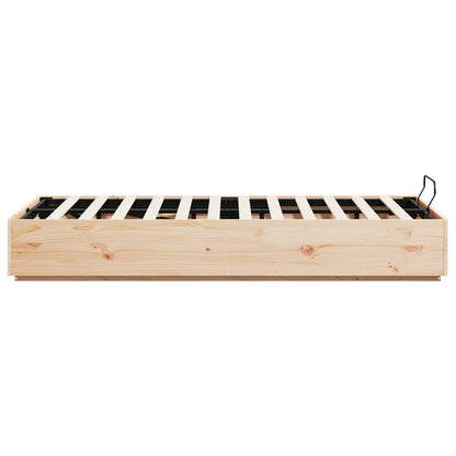 Ottoman Bed Frame Natural 160 x 200 cm Solid Pine Wood