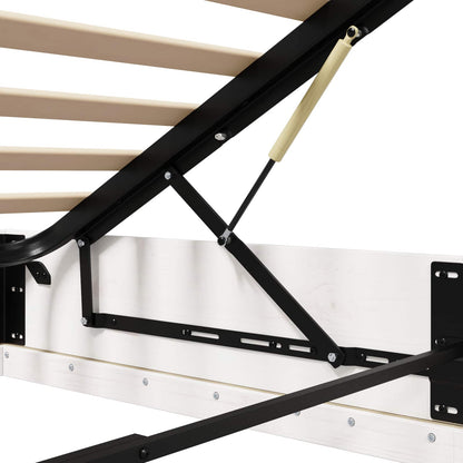 Ottoman Bed Frame White 160 x 200 cm Solid Pine Wood