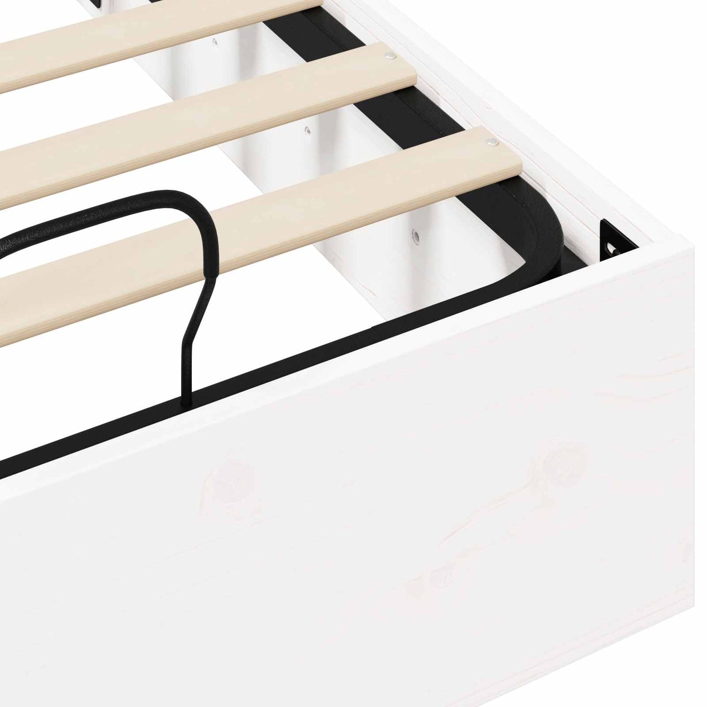 Ottoman Bed Frame with Storage White 75 x 190 cm