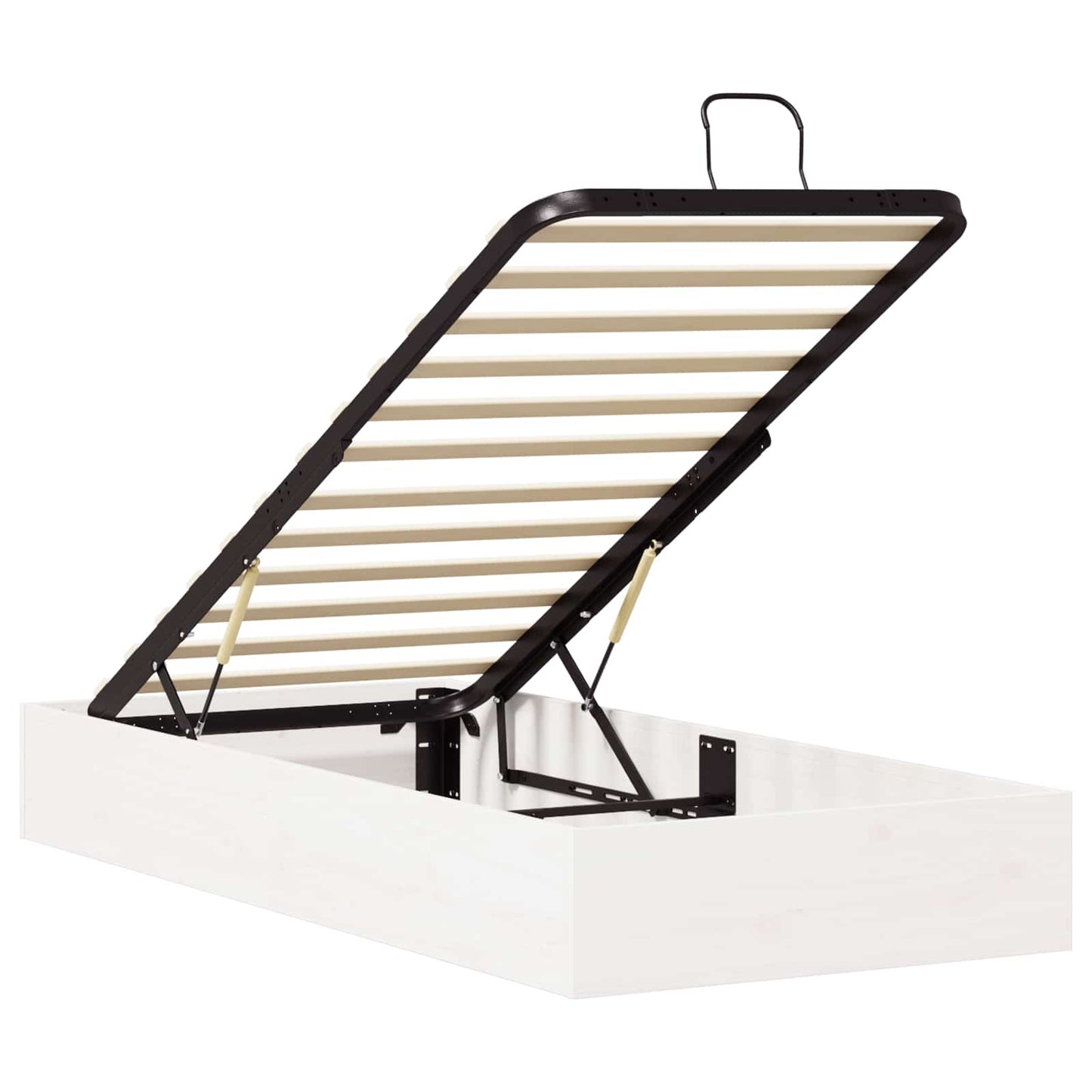 Ottoman Bed Frame with Storage White 75 x 190 cm