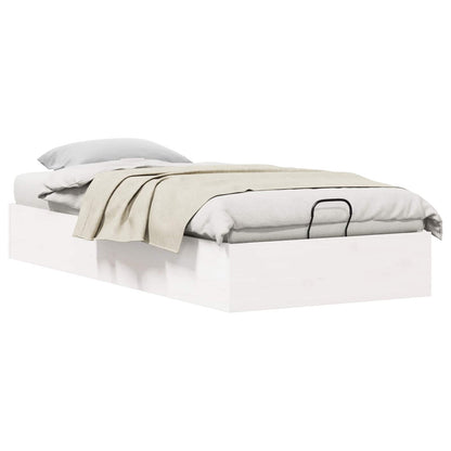 Ottoman Bed Frame with Storage White 75 x 190 cm