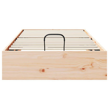 Ottoman Bed Frame with Storage Natural 90 x 190 cm