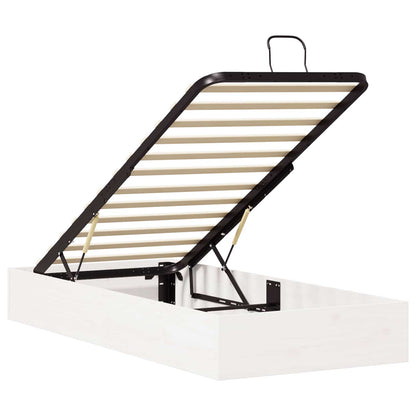 Ottoman Bed Frame with Storage White 90 x 190 cm