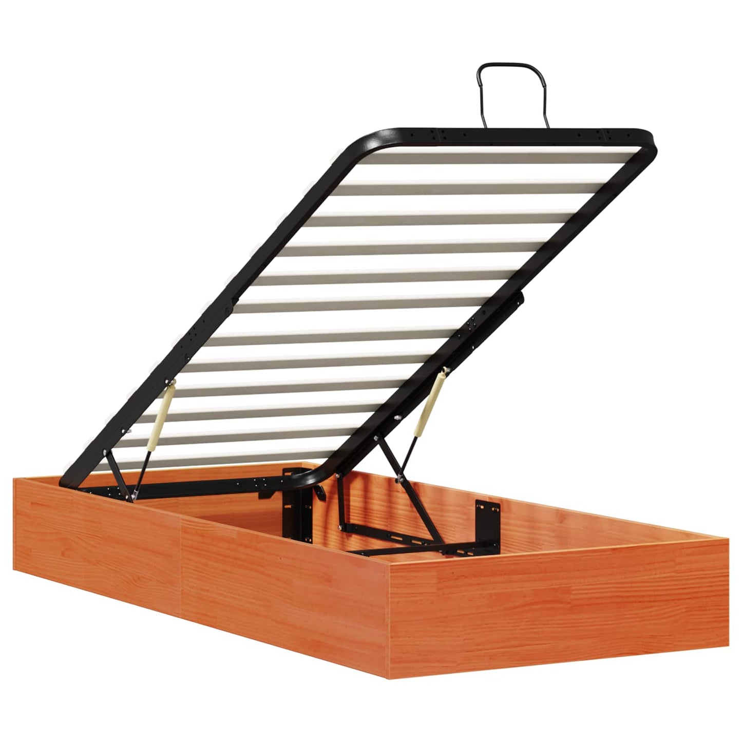 Ottoman Bed Frame with Storage Wax Brown 90 x 190 cm
