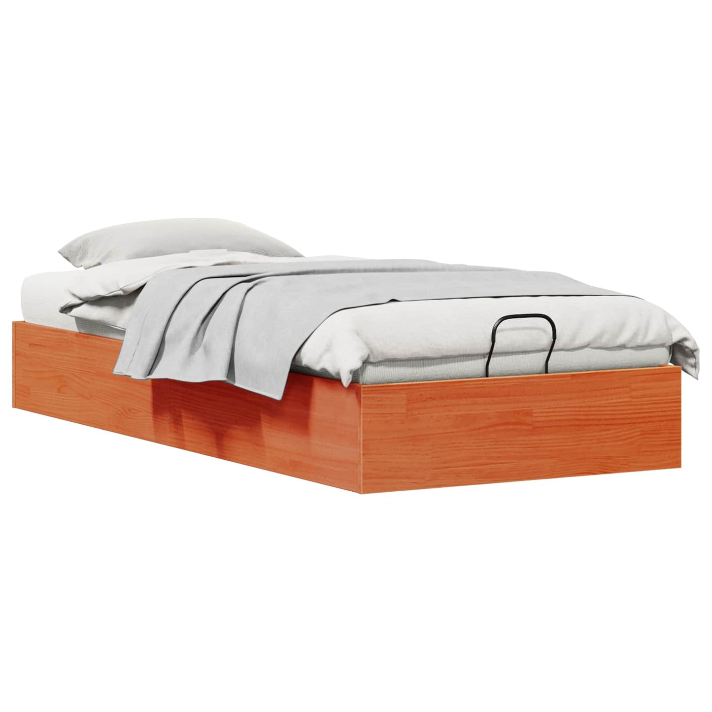 Ottoman Bed Frame with Storage Wax Brown 90 x 190 cm