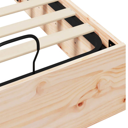 Ottoman Bed Frame with Storage Natural 80 x 200 cm