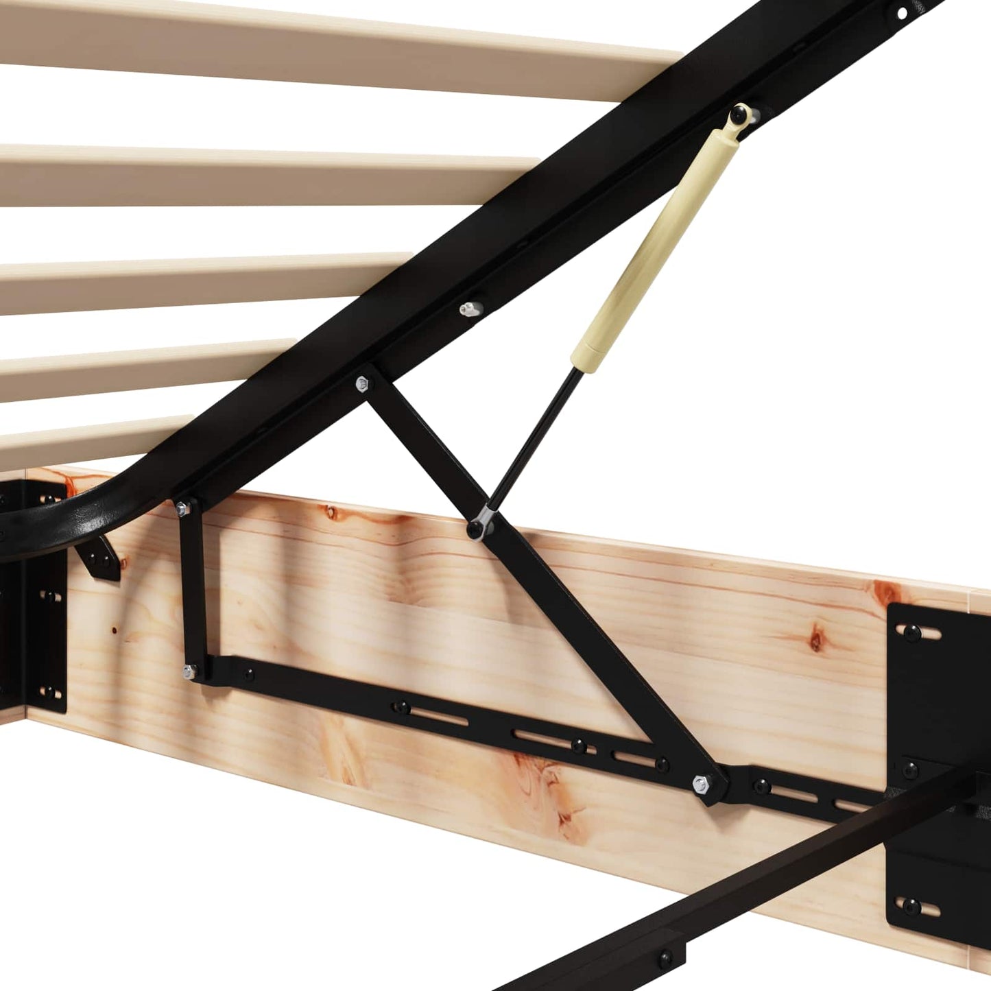 Ottoman Bed Frame with Storage Natural 80 x 200 cm