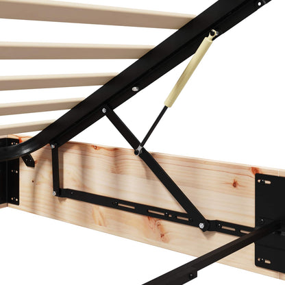 Ottoman Bed Frame with Storage Natural 80 x 200 cm