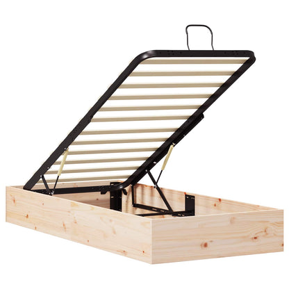 Ottoman Bed Frame with Storage Natural 80 x 200 cm